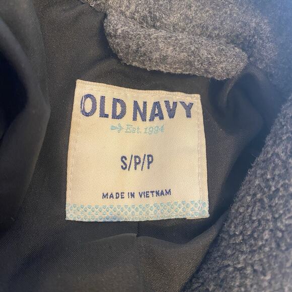 VTG OldNavy SoftFlannel Chore Outdoors Jacket Women S/P Gray Faux DoubleBreasted - Picture 4 of 9